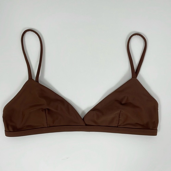 MATTEAU Brown High Waist Bikini Triangle Top. Size 2/3 4/6. - Picture 3 of 15